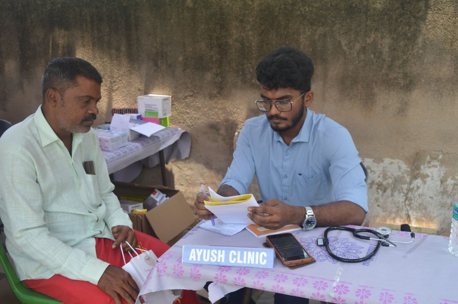 Community receiving essential treatment